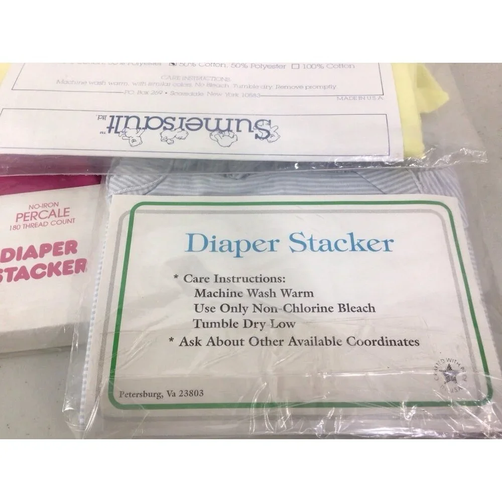 Vintage Baby Diaper Stacker Lot of 3 New